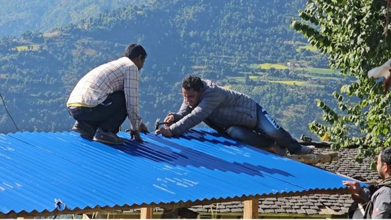 भूकम्पप्रभावित क्षेत्रमा साढे तीन हजार अस्थायी आवास निर्माण